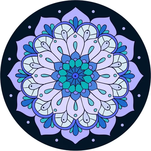 nuveti Tapete de meditación grande redondo para yoga, pilates, 0.138 in de grosor, base de goma natural de árbol antideslizante, agarre extragrueso.