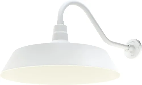Miniatura 30 de 17 pulgadas. RLM Warehouse - Pantalla con brazo de cuello de cisne y bombilla Led A19 5000K de 9W