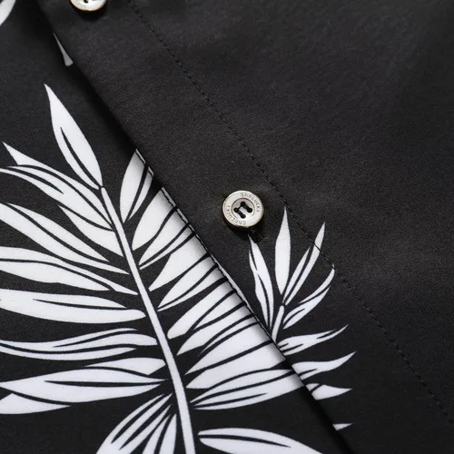 Miniatura 5 de SheLucki - Camisa hawaiana para hombre, unisex, de manga corta, con botones, para la playa y el verano, ropa casual estampada con sombra de palmas