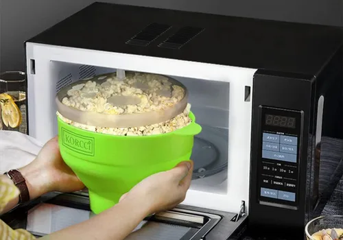 Miniatura 8 de El Palomitero Original de Korcci para Microondas de Silicona, Palomitero para Microondas sin BPA, Recipiente Plegable para Hacer Palomitas