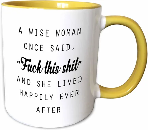 Miniatura 8 de 3dRose - Tory Anne Colecciones Citas - UNA MUJER SABIA UNA VEZ DIJO A FOLLAR ESTA MIERDA Y ELLA VIVIÓ FELIZ PARA SIEMPRE DESPUÉS - Tazas Blanco