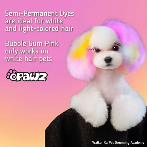 Miniatura 4 de OPAWZ Tinte para pelo de perro semipermanente, tinte para perros con pigmento de grado alimenticio, tinte para mascotas no tóxico para perros, gatos
