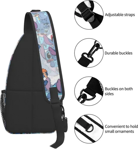 Miniatura 5 de Bolso bandolera para mujeres y hombres, riñonera para adolescentes, linda bolsa cruzada, bolso tipo mochila, bolsas de pecho de anime, viajes