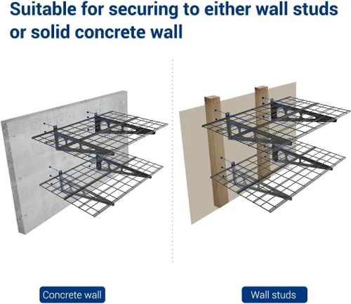 Miniatura 28 de FLEXIMOUNTS Estante de pared de 12 pulgadas por 72 pulgadas, estante de almacenamiento de garaje, estantes flotantes montados en la pared, 1 x 6
