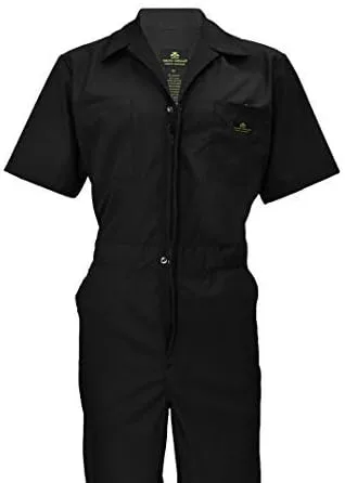 Miniatura 2 de Natural Uniforms Overol de manga corta con cremallera para hombre, resistente a las manchas y a las arrugas