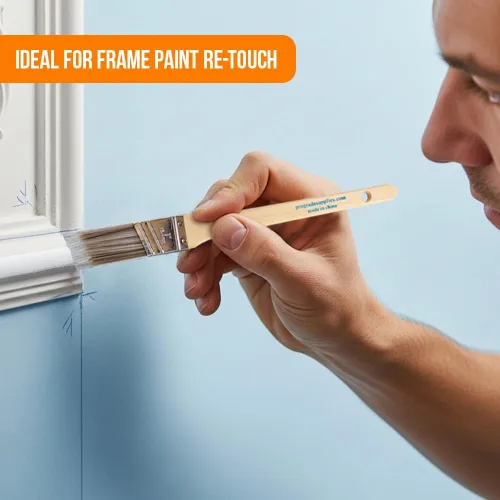 Miniatura 4 de Vermeer Pinceles de pintura – Paquete de 6 – Brochas de banda angular de 1 pulgada para todo el látex y pinturas al óleo y manchas – Mejoras