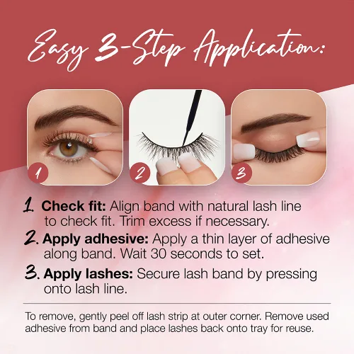 Miniatura 7 de Ardell Bambi - Pestañas postizas con aspecto de muñeca, ligeras, dramáticas de volumen y longitud para efecto de ojos grandes, 1 par