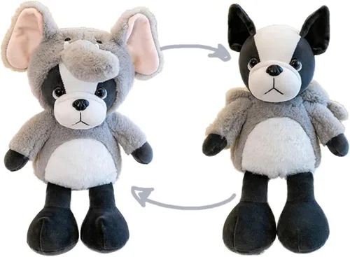 Miniatura 2 de Lindo animal de peluche de carlino para cosplay como cordero de oveja blanca, juguete suave para perro con disfraz de cordero de oveja, grandes