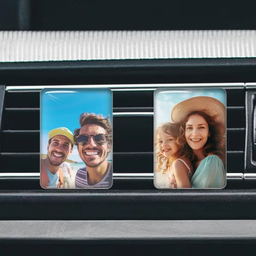 Miniatura 9 de Clip de ventilación de aromaterapia personalizado con tu texto fotográfico, ambientador de aire de cristal personalizado, purificador de aire