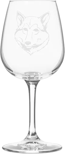 Miniatura 509 de Copa de vino de 12.75 onzas con diseño de perro grabado