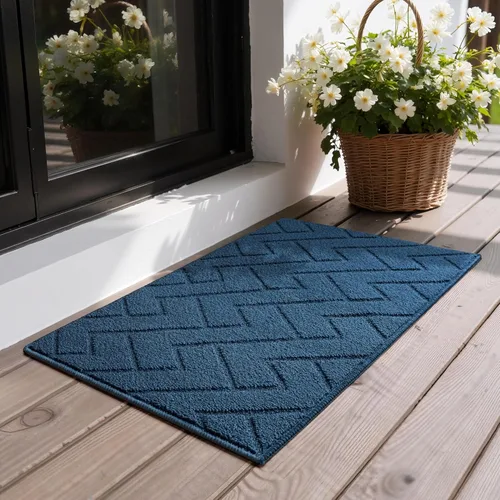 Miniatura 20 de GRANNY SAYS Tapete para puerta, de 32 x 20 pulgadas, tapete de bienvenida para exteriores, antideslizante, absorbe la suciedad para la entrada