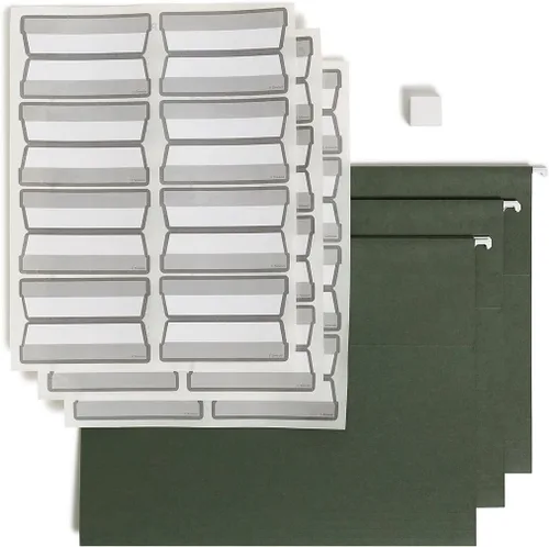 Miniatura 6 de Smead Carpeta colgante con ProTab borrable, pestañas borrables de corte 1/3, posición ajustable, tamaño carta, azul, 20 por caja, borrador incluido