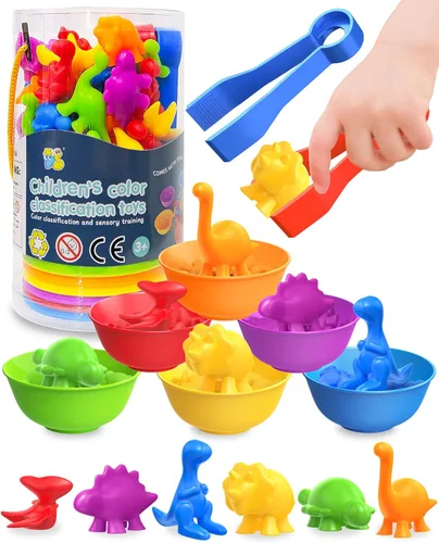 Miniatura 8 de Oomloid Animales para Contar Juguetes Montessori para Niños de 3, 4, 5 Años, Niños y Niñas, Juguetes Educativos Sensoriales para Actividades