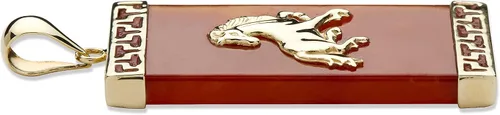 Miniatura 2 de PalmBeach - Colgante de oro amarillo de 14 quilates (1.496 in), Metal, Jade