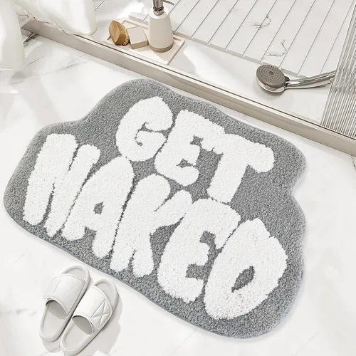 Miniatura 8 de Alfombra de baño Get Naked, bonita alfombra de baño para baño, tapete antideslizante para suelo de ducha, tapete ultra suave, divertida decoración