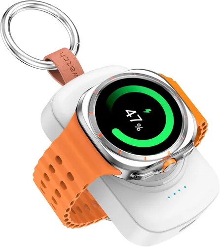 Miniatura 9 de Cargador portátil para Samsung Galaxy Watch, 1800 mAh para Samsung Galaxy Watch 7/Ultra/6/6 Classic/5/5 Pro/4/3, Active 2/1, magnético inalámbrico