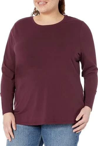 Miniatura 6 de Tienda Essentials - Camiseta de manga larga y con cuello redondo para mujer, corte clásico (disponible en talla extragrande)