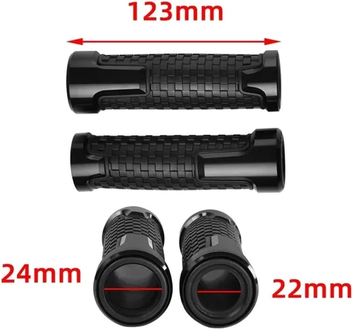 Miniatura 2 de Motorcycle for Y&AMAHA XJ6 Diversion 2009-2015 10 11 12 13 14 15 16 XJ6 Motorcycle 22mm CNC Aluminum Rubber Gel Handle Bar Hand Grips (Color : Red)
