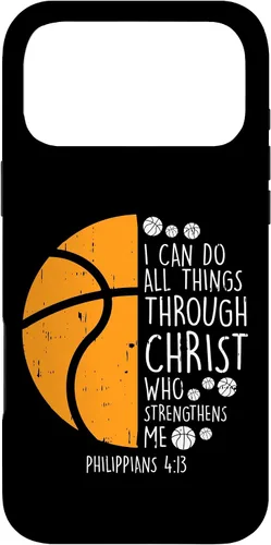 Miniatura 21 de iPhone 11 Baloncesto I can do things Biblia Verso Dios Jesús estuche de regalo