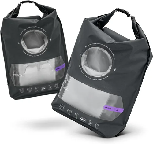 Miniatura 9 de ETROL Bolsa de lavado portátil, lavadora manual ligera para viajes, camping, lavandería, ropa de bebé, no eléctrica, con salida de agua inferior y 2
