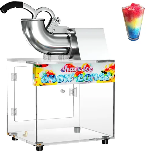 VALONDINO Máquina de cono de nieve de 48 L, máquina de hielo afeitado comercial de 500 libras/h para conos de nieve, 300 W, fabricante de cono de