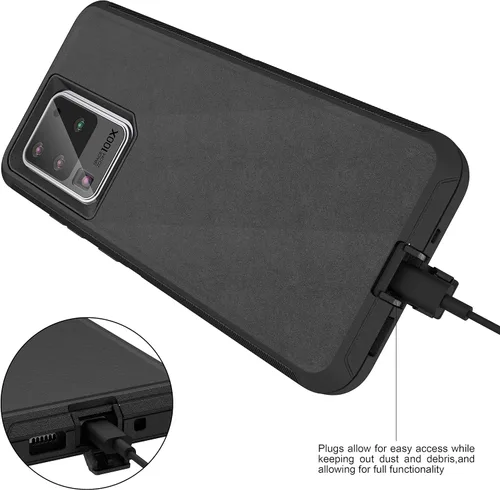 Miniatura 5 de MXX Funda resistente para Samsung Galaxy S20 Ultra (sin protector de pantalla) contra caídas Funda resistente para Galaxy S20 Ultra 5G (negro)