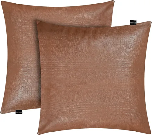 Miniatura 21 de Funda de almohada de piel de cordero – Funda de cojín decorativa para sofá – Fundas para sala de estar y dormitorio, 22 x 22 pulgadas – Paquete de 2