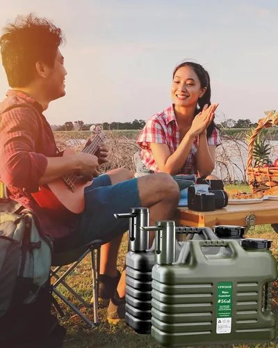 Miniatura 3 de Jarra de agua portátil de 5 galones con bomba de control táctil automático, contenedor de agua verdaderamente sin fugas con grifo, equipo de bomba