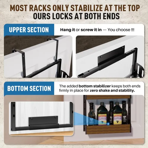 Miniatura 5 de Organizador de 8 niveles para colgar sobre la puerta Organizador de despensa con soporte para especias de montaje en pared con diseño Talia