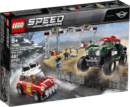 Miniatura 5 de LEGO Speed Champions 1967 Mini Cooper S Rally y 2018 MINI John Cooper Works Buggy 75894 Kit de construcción (481 piezas)