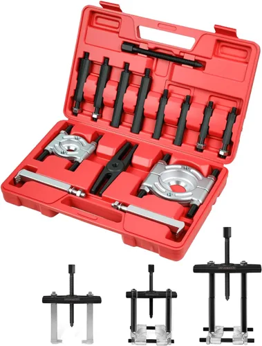 Miniatura 9 de DAYUAN Juego de extractor de rodamientos de 14 piezas, extractor de volante con funda Blue