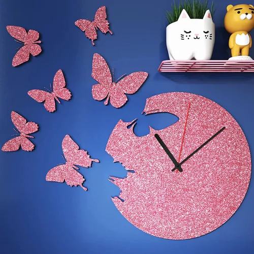 Miniatura 6 de Papel pintado de purpurina rosa FunStick para pegar y despegar para dormitorio de niñas Papel de contacto decorativo de purpurina rosa Papel pintado