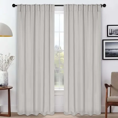 Miniatura 19 de BLUENILEMILLS Paneles de cortinas opacas para oscurecer la habitación con bolsillo para barra/pestañas traseras, cortinas perfectas para ventanas