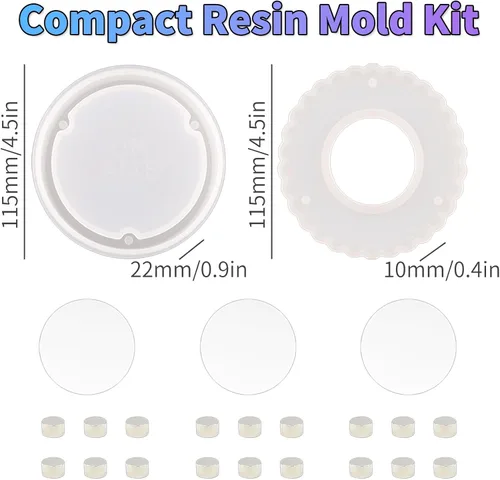 Miniatura 4 de Laciness - Moldes de caja de almacenamiento, moldes compactos de resina epoxi de silicona, contenedor de almacenamiento con diseño de tapa