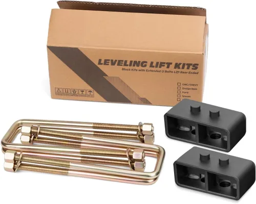 Miniatura 7 de Dynofit - Bloques de elevación traseros de 2 pulgadas para Ford F150 2WD 4WD 2004-2020, kit de bloque de elevación y pernos en U cuadrados