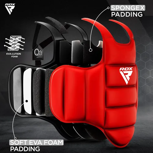 Miniatura 6 de RDX - Protector corporal reversible para boxeo, protector de pecho para kickboxing, MMA, Muay Thai, para entrenamiento de combate y golpes pesados