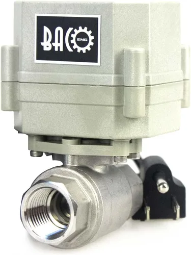 Miniatura 7 de BACOENG Válvula de bola motorizada de 2 vías, Válvula de bola eléctrica de 1 pulgada DN25, Válvula de agua eléctrica de acero inoxidable de 110VAC