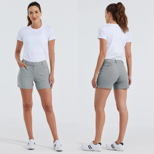 Miniatura 61 de Willit Pantalones cortos de golf de 4.5 pulgadas para mujer, de secado rápido, casuales, con bolsillos, resistentes al agua