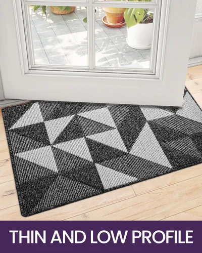 Miniatura 5 de DEXI - Alfombras para puerta de entrada, antideslizante, lavable, absorbente, resistente a la suciedad en el interior, alfombra de entrada de perfil