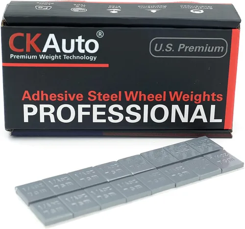 Miniatura 7 de CKAuto 1/4 oz, 0.25 onzas, negro, adhesivo adhesivo en pesos de rueda, tipo EasyPeel. Coches, camiones, SUV, motocicletas, autos RC. Perfil bajo, 12