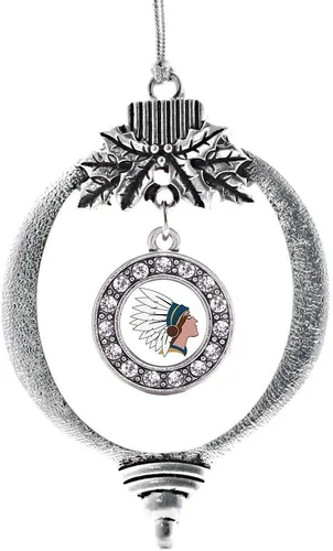 Miniatura 25 de Inspired Silver - Twin One - Adorno festivo de Navidad de plata - Adorno festivo de árbol de Navidad con dije de círculo y circonita cúbica