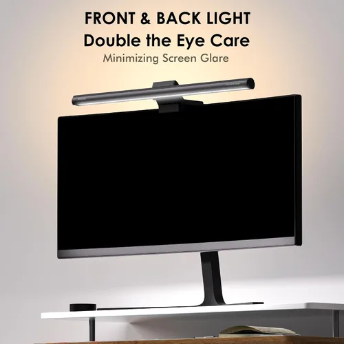 Miniatura 2 de Quntis Barra de luz para monitor con control remoto, 16.7 pulgadas, cuidado de los ojos, barra de luz para computadora sin deslumbramiento