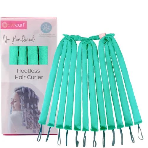 Miniatura 14 de Octocurl Rizador de pelo sin calor sin diadema, suave envoltura rizadora de pulpo para rizos nocturnos, espiral, suelto, ondas de playa, peinado sin