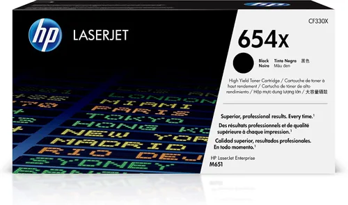 HP Cartucho de tóner negro de alto rendimiento 654X | Funciona Color LaserJet Enterprise M651 Series | CF330X