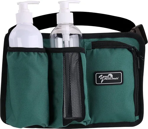 Miniatura 9 de Funda para botella de masaje, paquete de 2 botellas de aceite de masaje ajustables (verde, 1 botella)