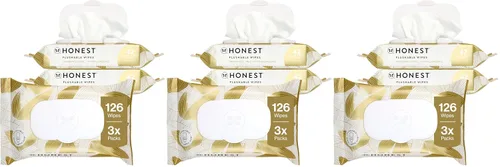 Miniatura 12 de The Honest Company Toallitas hipoalergénicas desechables para pieles sensibles, hojas tropicales, 126