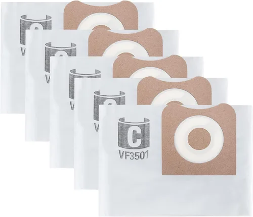 Paquete de 5 bolsas de filtro Ridgid VF3501, compatibles con Ridgid Shop Vac & Workshop de 3 a 4.5 galones, bolsas de polvo finas, pieza de repuesto