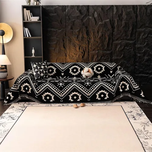 Miniatura 159 de VClife Fundas de sofá bohemio de felpilla para sofá seccional, fundas de sofá suaves y antideslizantes para sofá de 2 cojines, protector de muebles