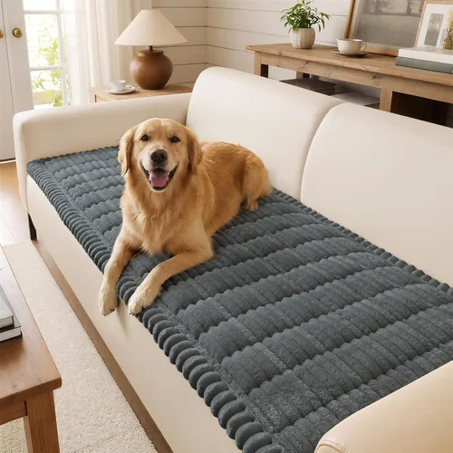 Miniatura 11 de decorUhome Funda de sofá para perros, funda antideslizante y mullida para sofá, para asiento, respaldo y reposabrazos, protector de sofá suave
