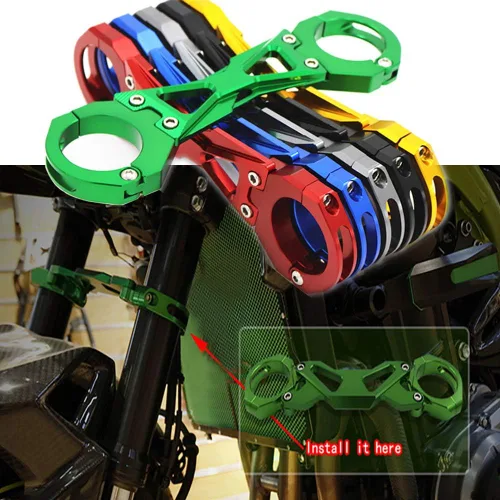Miniatura 6 de Motocicleta Horquilla Suspensión Amortiguador Equilibrio Soporte Estabilizador Palanca para Kawasaki Z900 2017 - 2020 Accesorios (negro)